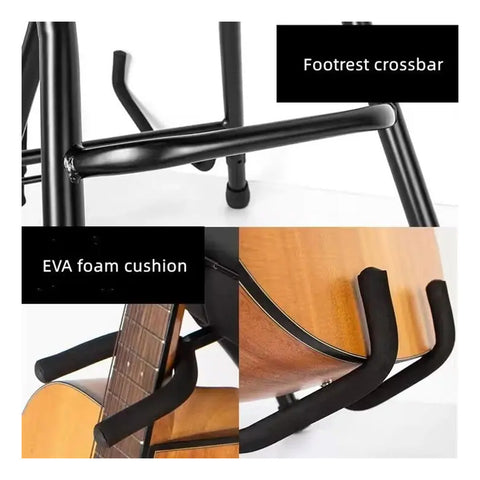 Silla Para Guitarrista Sin Espaldar+Base Guitarra Tom Grasso Sb207