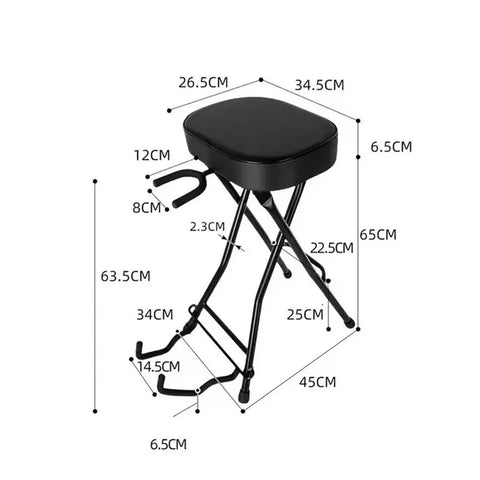 Silla Para Guitarrista Sin Espaldar+Base Guitarra Tom Grasso Sb207
