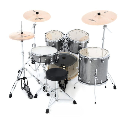Bateria Acustica Ludwig Evolution 5pc 20" Con Hard & Zbt Pack Platinum Sparkle Le520028