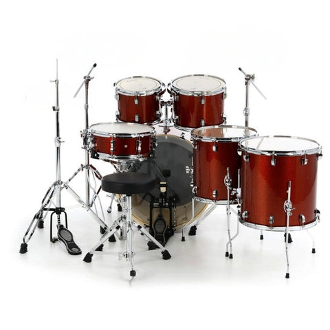 Bateria Acustica Ludwig Evolution 6pc 22" Con Hard & Zbt Pack Copper Sparkle Le622024