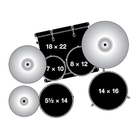 Batería Acústica Gretsch 5pc Energy 22" Kit W/Hw Pack - White