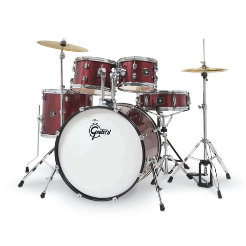 Batería Acústica Gretsch Completa Renegade Ruby Sparkle