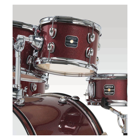 Batería Acústica Gretsch Completa Renegade Ruby Sparkle