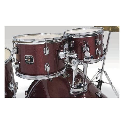 Batería Acústica Gretsch Completa Renegade Ruby Sparkle