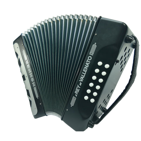 HOHNER REY VALLENATO GCF BLACK ACCORDION.