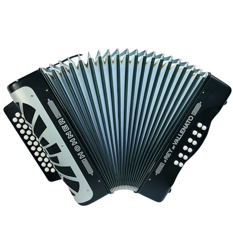 HOHNER REY VALLENATO GCF BLACK ACCORDION.