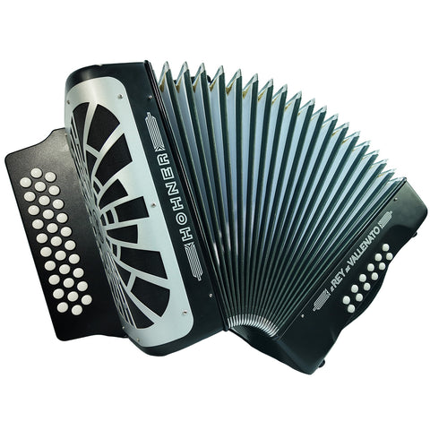 HOHNER REY VALLENATO GCF BLACK ACCORDION.