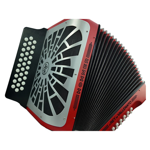 HOHNER REY VALLENATO KISSES RED ACCORDION