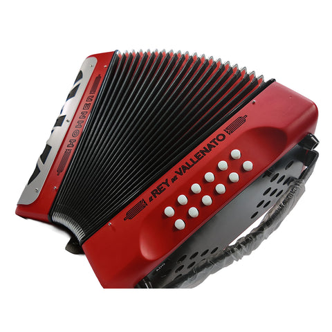 HOHNER REY VALLENATO KISSES RED ACCORDION