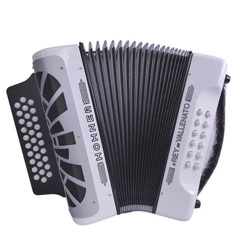 Acordeón Hohner Rey Vallenato Besas Blanco
