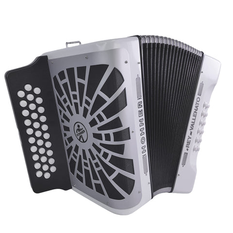 Acordeón Hohner Rey Vallenato Besas Blanco