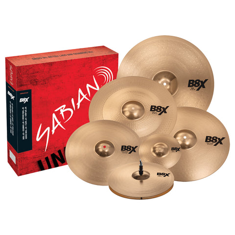 B8X SABIAN COMPLETE CYMBAL SET (10”S – 14”HH – 16”CR – 18”CR – 18”CH – 20”R).