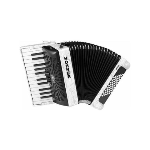 HOHNER BRAVO II ACCORDION 48 BASS WHITE