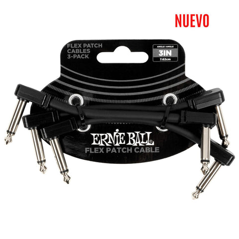 Cables De Conexion De Guitarra 3 Ernie Ball Negro P06443