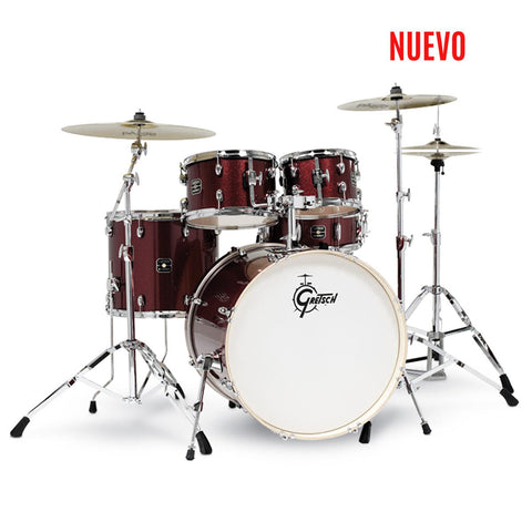 Batería Acústica Gretsch 5pc Energy 22" Kit W/Hw Pack - Ruby Sparkle