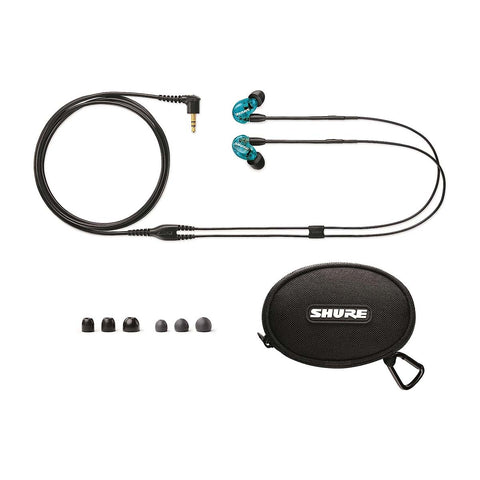 Audífonos Aislantes De Sonido Para Micro Bocinas Dinámicas Shure Color Azul Se215-Spe