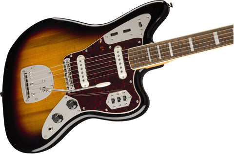 JAGUAR CLASIC VIBE 70 SQUIER SUNBURST ELECTRIC GUITAR.