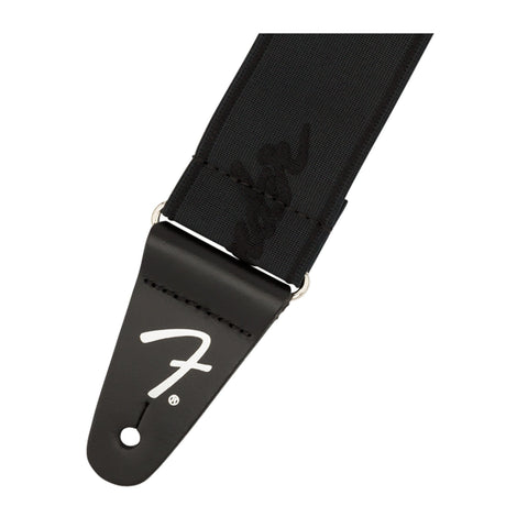 FENDER WEIGHLESS RUNNING BLACK GUITAR STRAP