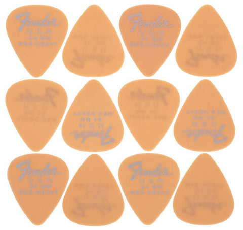 Picks Fender 12 Und Naranja Dura Tone Calibre 84.