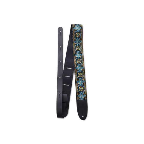 YELLOW JACQUARD RETRO GUITAR STRAP