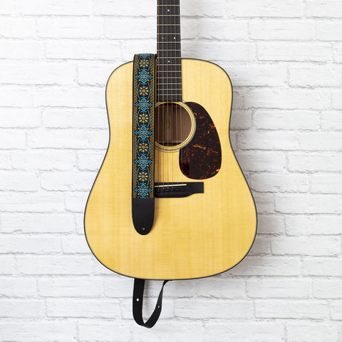 YELLOW JACQUARD RETRO GUITAR STRAP