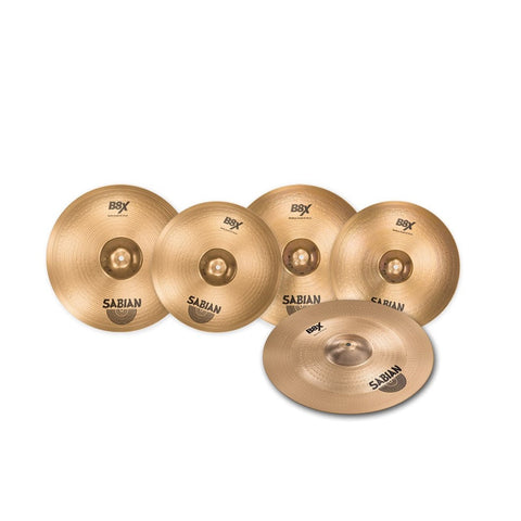 B8X SABIAN COMPLETE CYMBAL SET (10”S – 14”HH – 16”CR – 18”CR – 18”CH – 20”R).