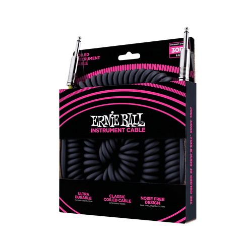 Cable Entorchado Ernie Ball De 9 Metros Negro