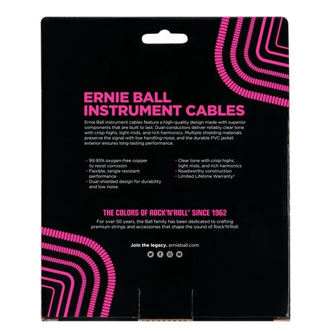 Cable Entorchado Ernie Ball De 9 Metros Negro