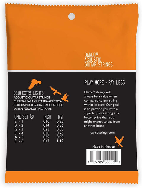 MARTIN ACOUSTIC GUITAR STRING SET CALIBER 80/20 10-47 EL DARCO