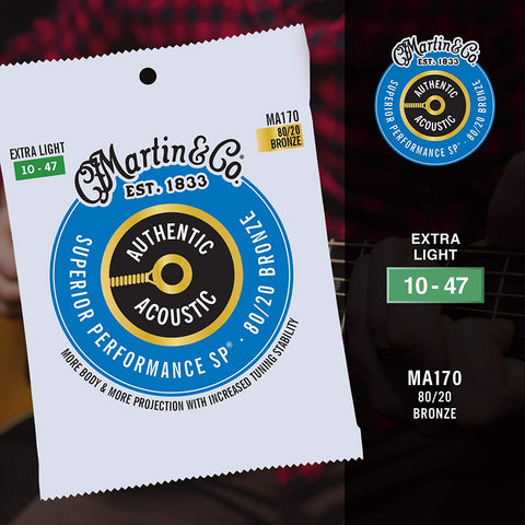 SET DE CUERDAS PARA GUITARRA ACÚSTICA MARTÃN MONEL WD CALIBRE 10-47