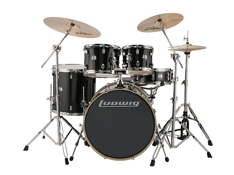 BATERIA LUDWIG EVOLUTION OUTFIT 22" CON HARD & ZBT PACK NEGRA