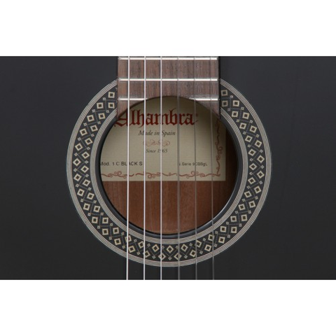 CLASSICAL GUITAR ALHAMBRA 1C MATT BLACK / WITH CASE.
