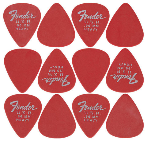 Picks Fender 12 Und Rojo Dura-Tone Calibre 96