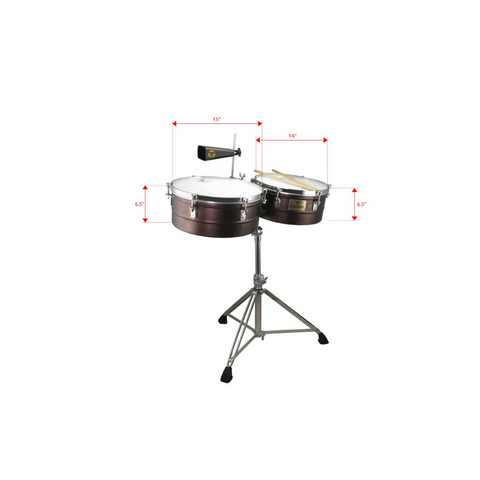 TIMBALES TYCOON 14"-15" SPLASHED COPPER
