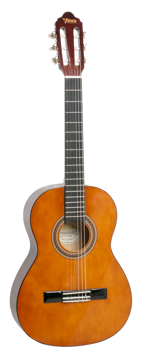 Guitarra Clásica Valencia 3/4 Vc103k Natural Estuche Y Afinador