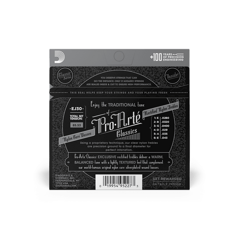 Set De Cuerdas Para Guitarra Clasica D'addario Proarte Ej30 Tension Normal