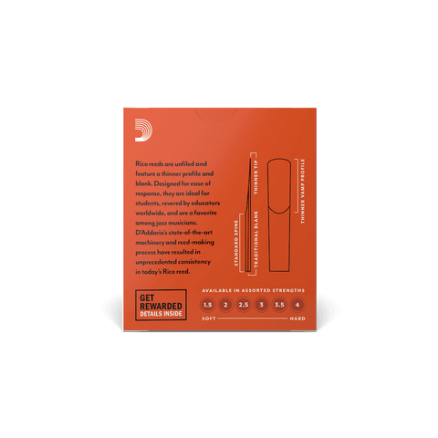 RICO Bb CLARINET REED #2.5 UND