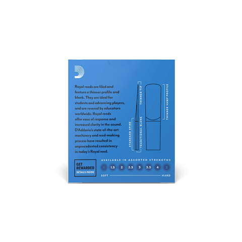 RICO ROYAL ALTO CLARINET REED #2.5 UND