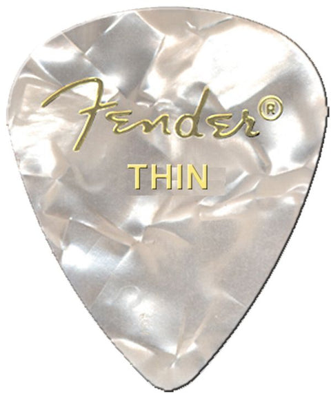 Picks Fender En Celuloide Delgados 12 Und Nacarado
