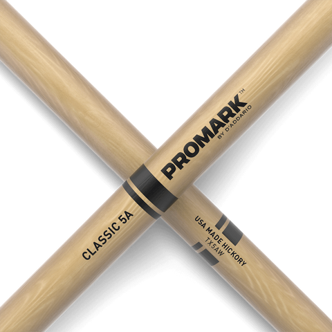BAQUETAS PROMARK 5A CON PUNTA DE MADERA.