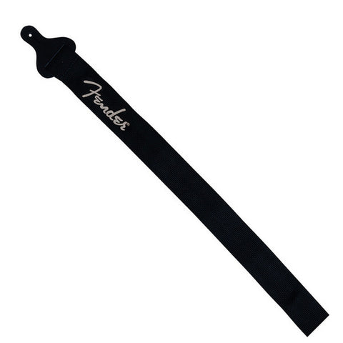 FENDER BLACK POLYESTER GUITAR STRAP GRAY LOGO