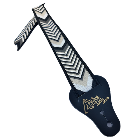 Correa Multicolor Negra Con Lineas Blancas