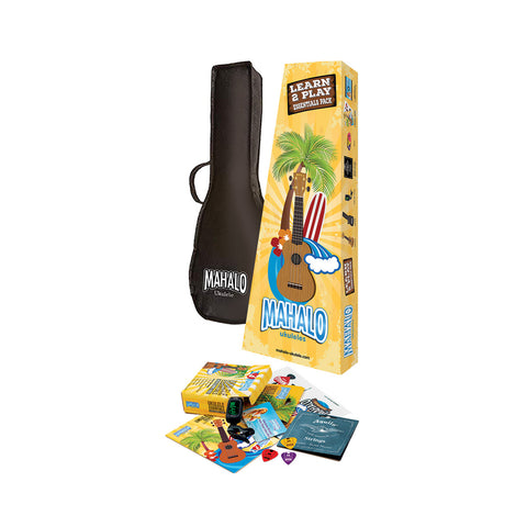 Ukulele Soprano Mahalo Negro - Pack De Iniciacion Y Estuche Mr1bkk