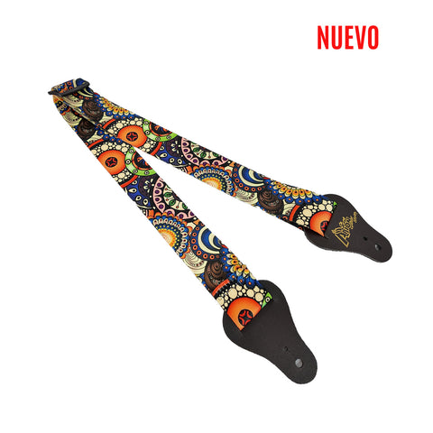 Correa para guitarra Multicolor Pavo Real