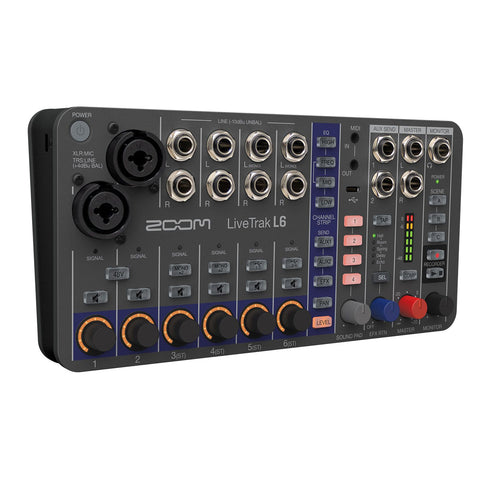 Mezclador Compacto Portable Zoom L6 Livetrak Mixer+Recorder