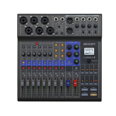 Consola De 8 Canales Zoom L8 Livetrak Mixer+Recorder