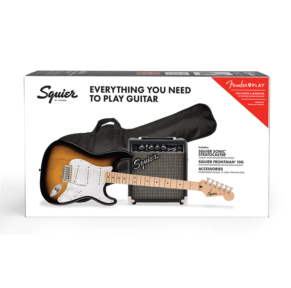 GUITARRA ELECTRICA EN COMBO SQUIER SONIC SUNBURST