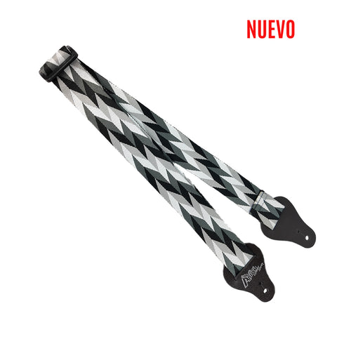 Correa Para Guitarra Multicolor Tweed Gris