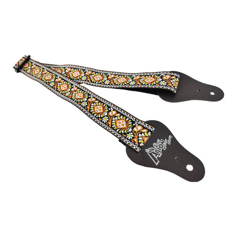 Correa Para Guitarra Bordada Floral