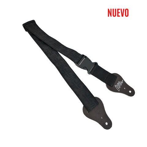 Correa Para Guitarra Diseños Con Chapa Negra
